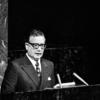 时任智利总统阿连德于1972年正式访问联合国总部，并向大会发表讲话。