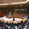 منظر واسع لقاعة مجلس الأمن أثناء اجتماع بشأن الوضع في السودان.