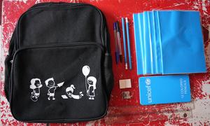 Back-to-school supplies at a UNICEF-supported school in Yemen.