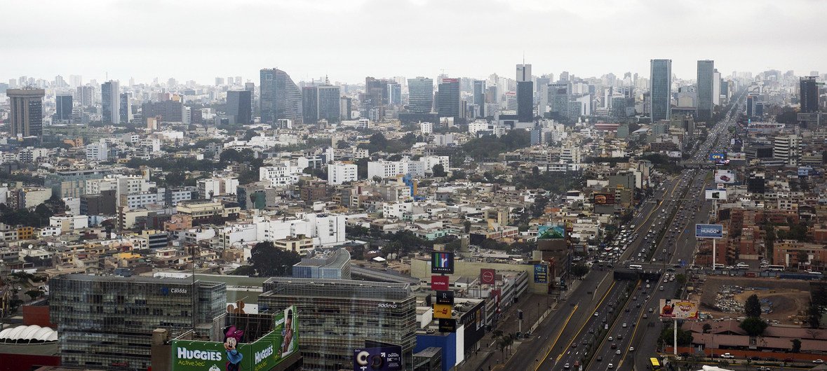 Vista de la ciudad de Lima, la capital de Perú.