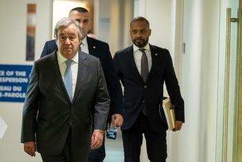 El Secretario General de la ONU, António Guterres, se dirige al Consejo de Seguridad para informarle sobre la situación en Palestina e Israel.