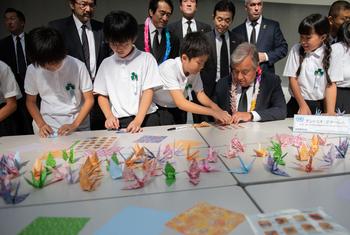 Guterres visitou Nagasaki em 2018