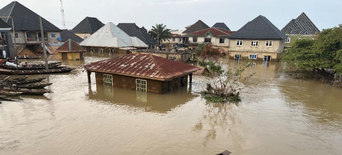 A flooded area of Anambra State, Nigeria on 28 October, 2022