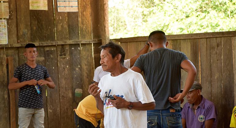Intercambio de experiencias comunitarias entre el proceso de formación en comunicación comunitaria en el marco de El canto del tucán y la experiencia de Mamás del río de Perú.