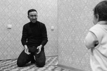 Ахмаджон Рузибоев со своей дочерью.