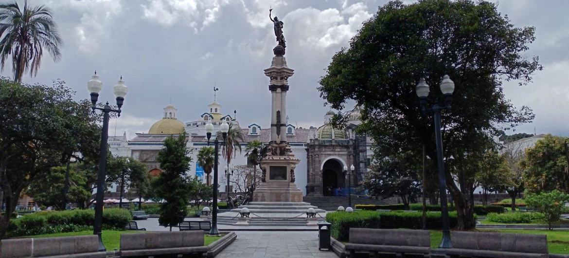 Quito's Plaza Grande, a much-visited area of the Ecuadorian capital.