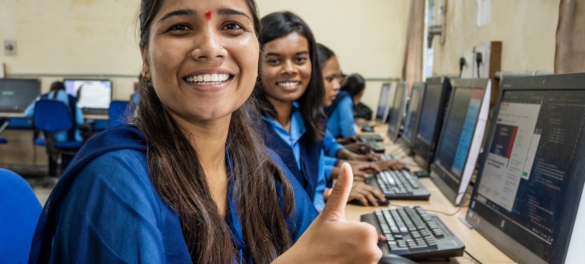 A participant at a UN-supported training on STEM for girls and young women. A participant at a UN-supported training on STEM for girls and young women.