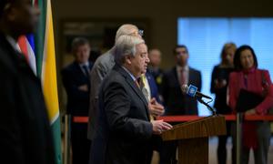 El Secretario General de la ONU, António Guterres, informa a la prensa sobre la Iniciativa ONU80.