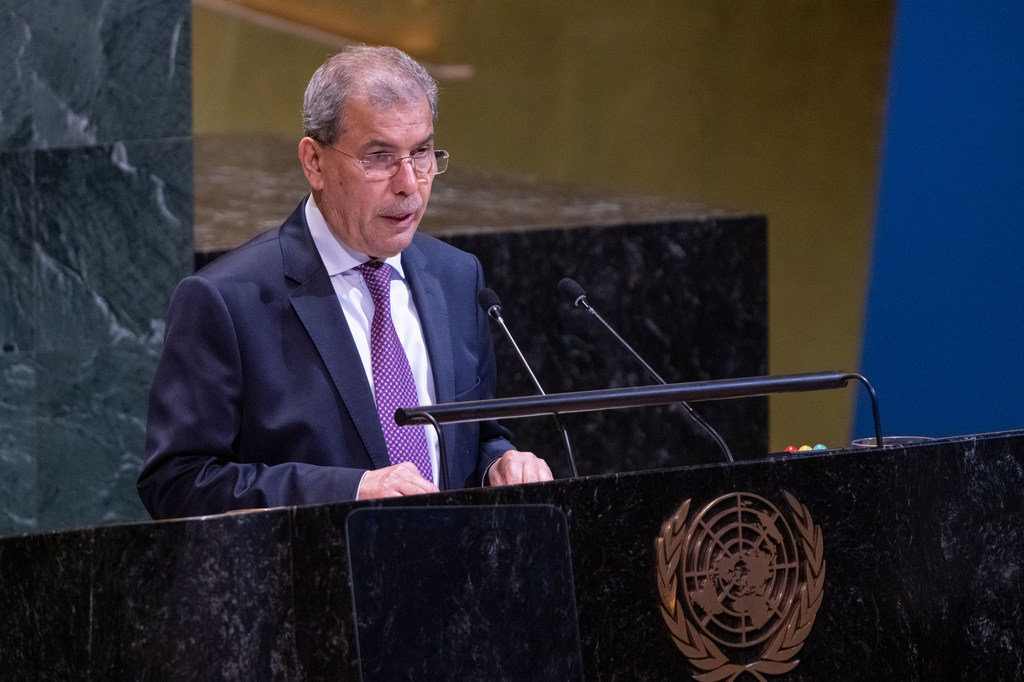 يتحدث سفير اليمن عبد الله علي فاضل السعد على منصة United Nations .