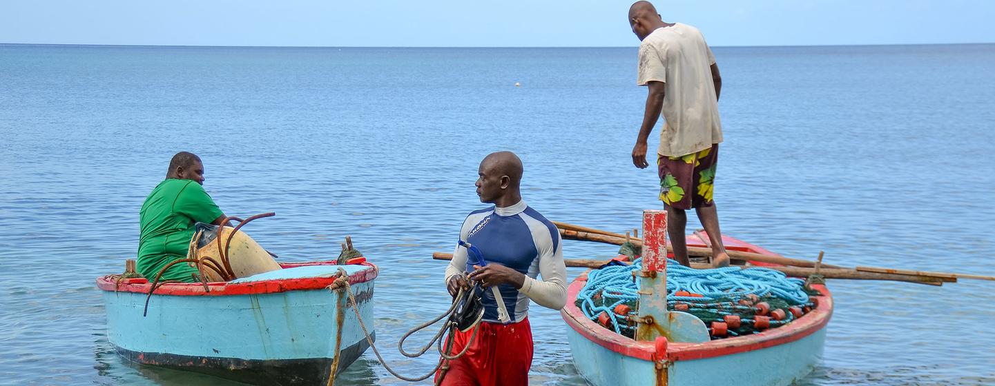 Fishermen in Grenada. 