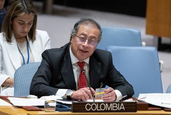 Gustavo Petro, presidente de Colombia, en el Consejo de Seguridad de la ONU.