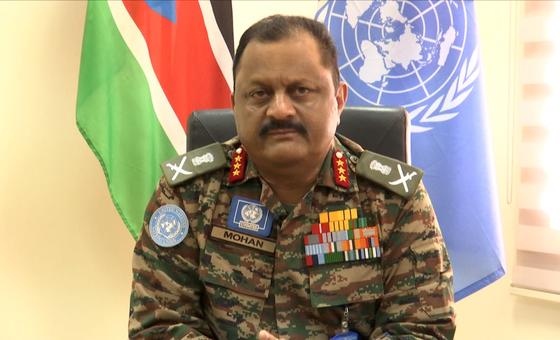 दक्षिण सूडान में यूएन शान्तिरक्षा मिशन - UNMISS में फ़ोर्स कमांडर लैफ़्टिनेंट जनरल मोहन सुब्रमण्यन.