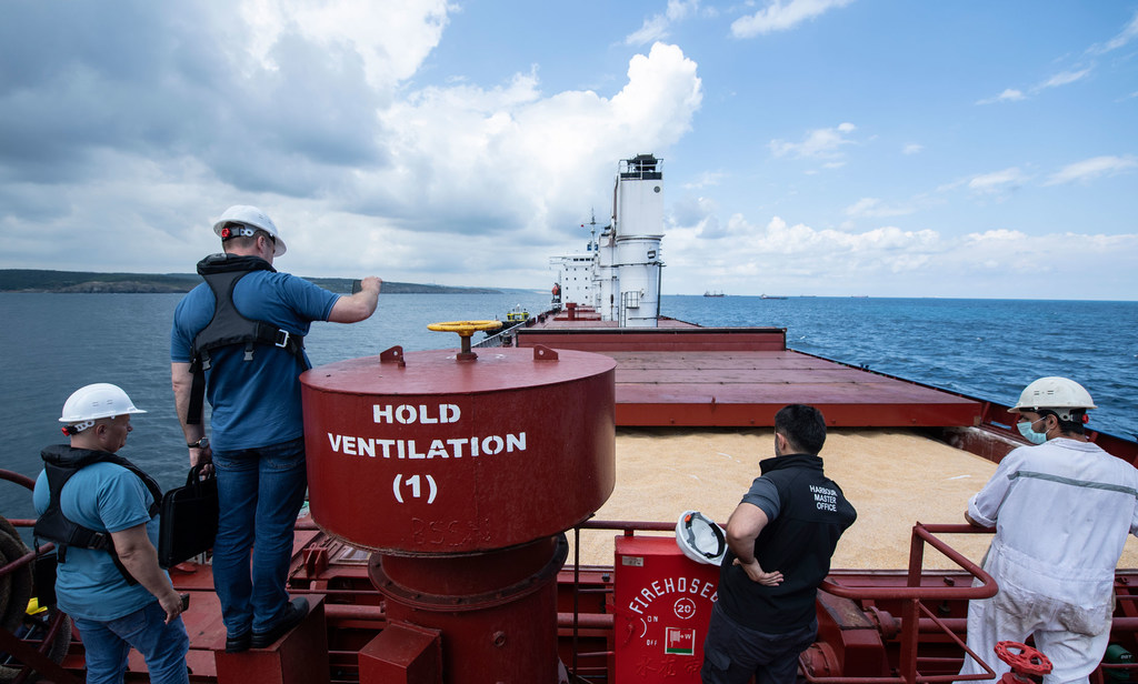 First commercial vessel carrying grain under the Black Sea Grains Initiative.