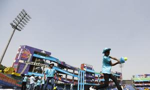 دلی کے ارون جیٹلی سٹیڈیم میں تربیتی سیشن۔