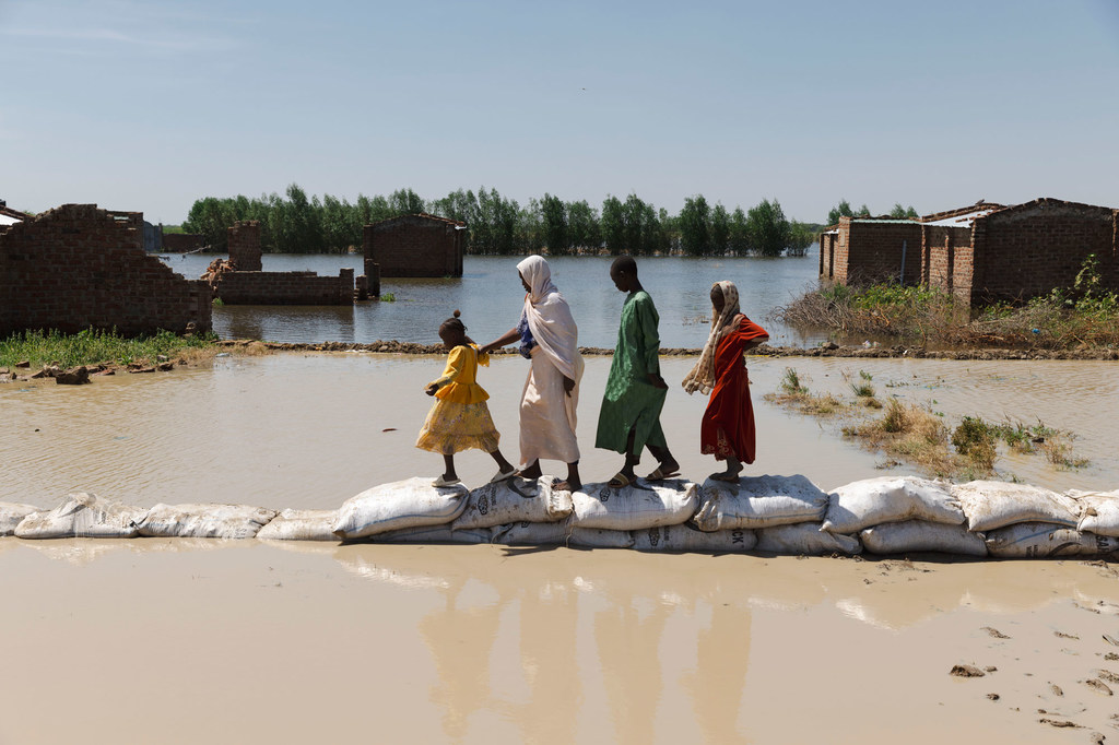 De graves inondations ont touché les réfugiés camerounais sur le site de Guilmey, au Tchad.