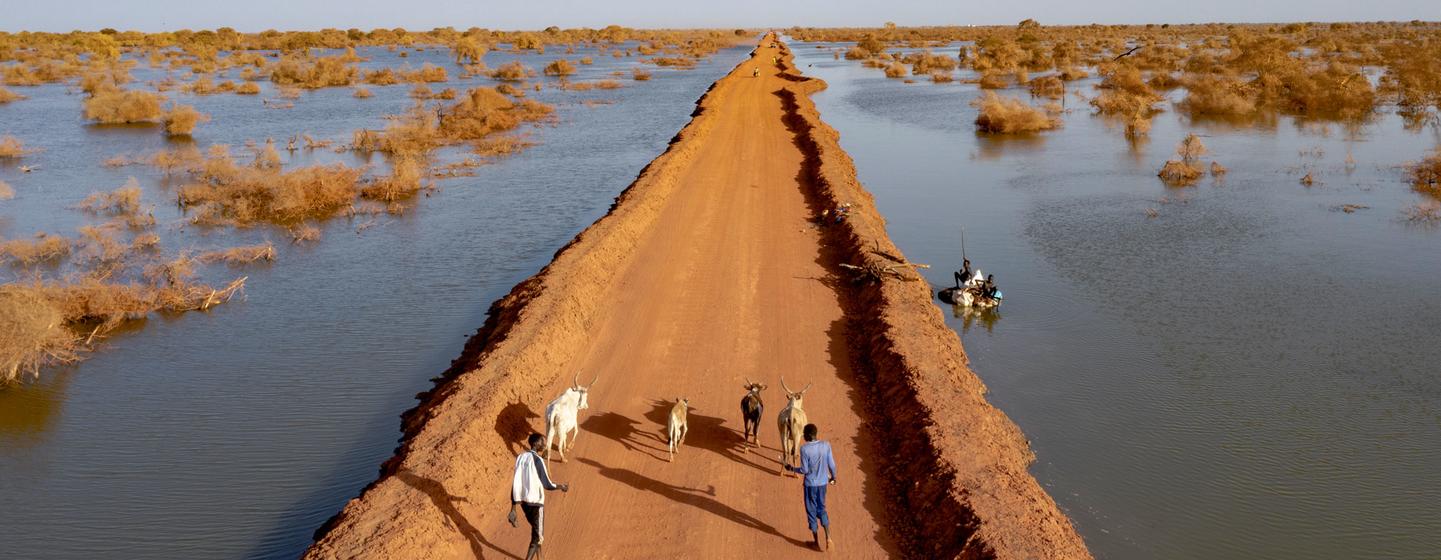 Des années d'inondations ont entraîné le déplacement permanent de milliers de personnes à Bentiu, au Sud-Soudan. (archives)