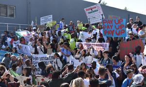Activists stage massive protest at COP27 in Sharm El-Sheikh demanding leaders do more to address vital issues realted to agriculture, adaptation and climate resilience.