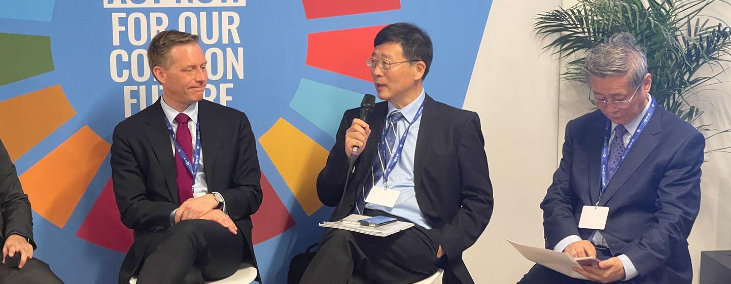 中国国家气候变化专家委员会副主任王毅出席第28届联合国气候变化大会。