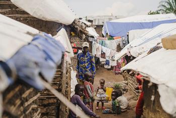 Eastern DR Congo has seen repeated waves of violence and displacement. Pictured here, families sheltering at an IDP camp in Ituri province in September 2025.