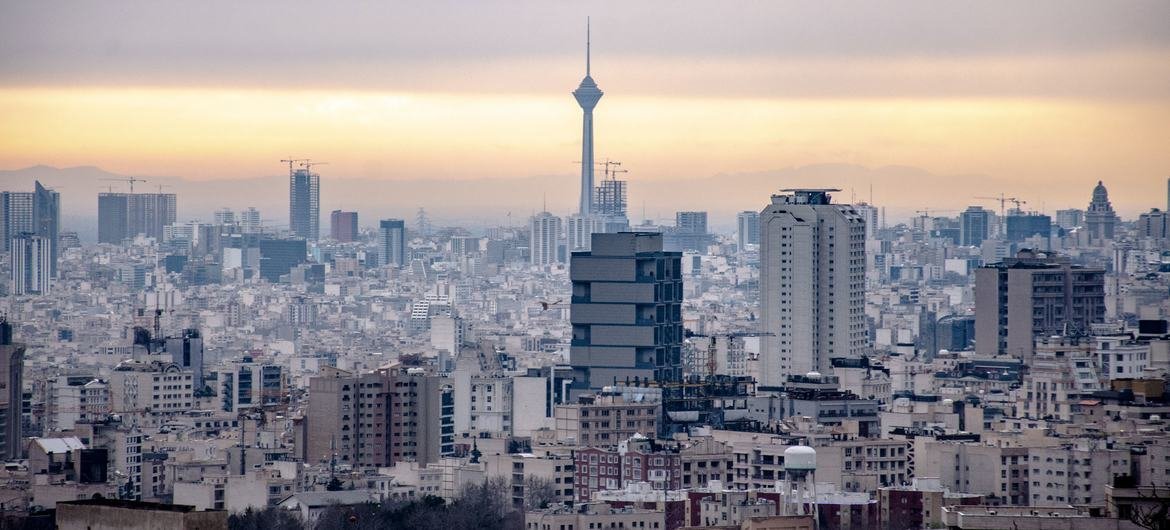 ईरान की राजधानी तेहरान का एक दृश्य. 