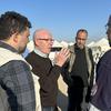 Coordenador humanitário no Território Palestino Ocupado, Jamie McGoldrick, reunindo-se com Representantes do Crescente Vermelho Palestino em Rafah