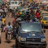 Une scène de marché animée en République centrafricaine.