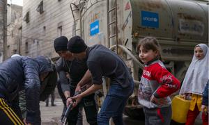 Communities in Aleppo, Syria, access clean water after the earthquake which struck the region.