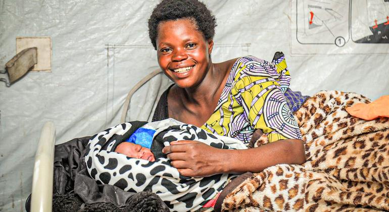 Mãe e bebê na RD Congo