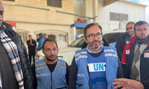 Moreira da Silva (right), Executive Director of UNOPS visits Gaza.