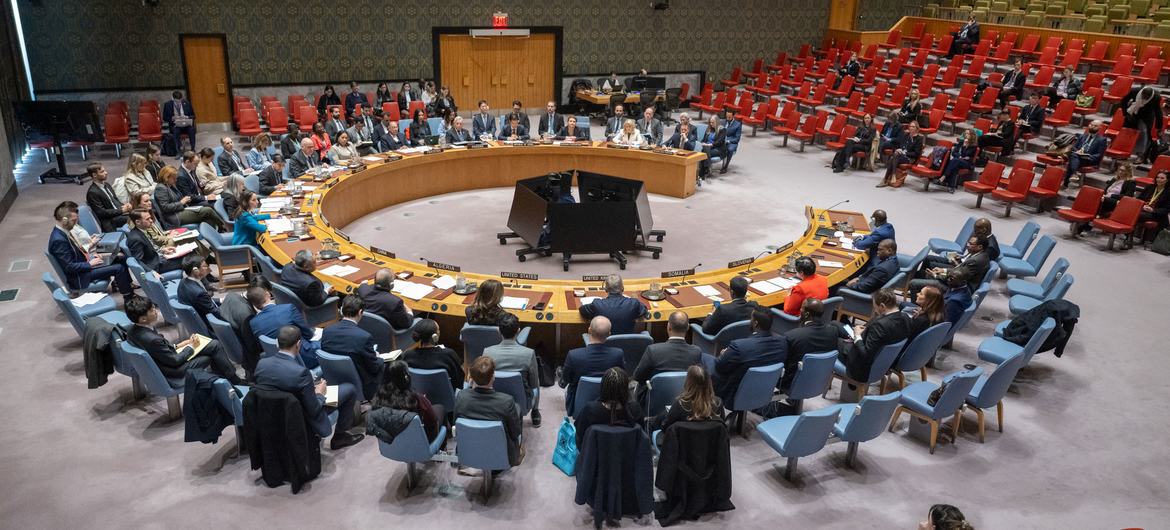 UN Security Council members meet to discuss the crisis in Sudan.