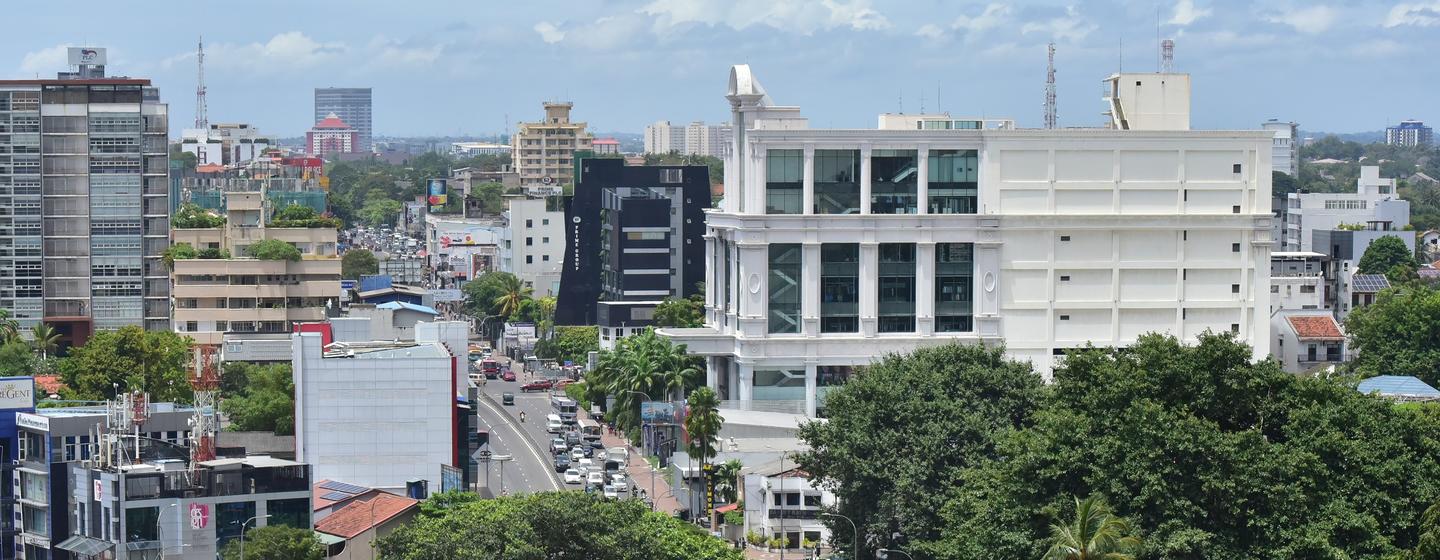 Une vue aérienne de Colombo, capitale du Sri Lanka.