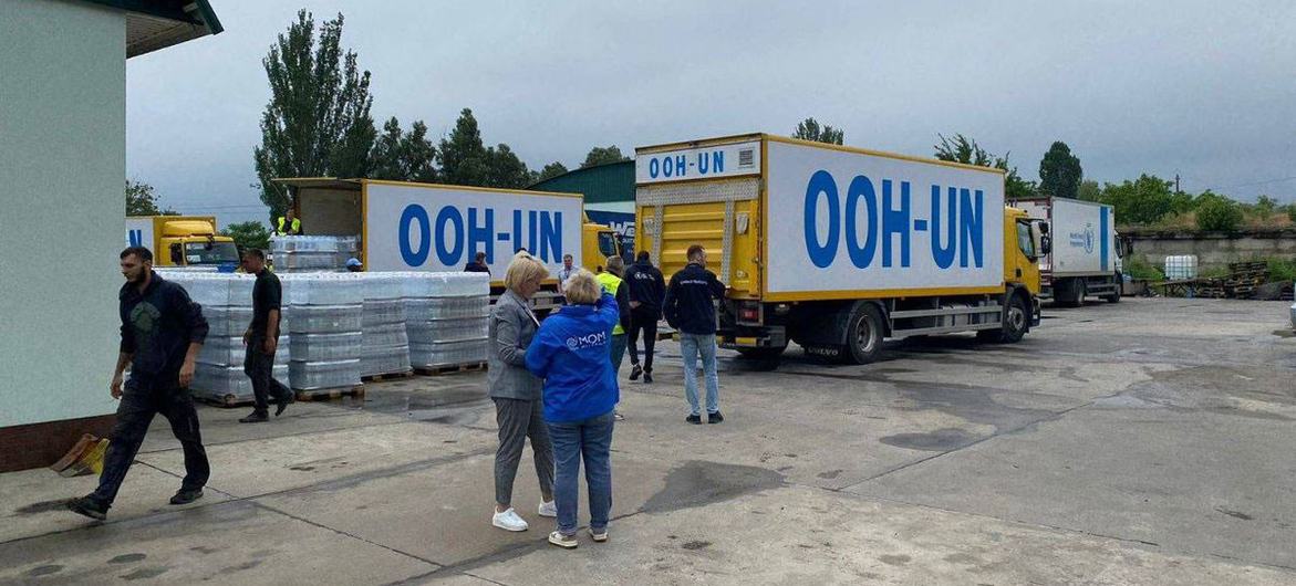 Essential aid is being delivered to people affected by the Kakhovka Dam blast in eastern Ukraine.