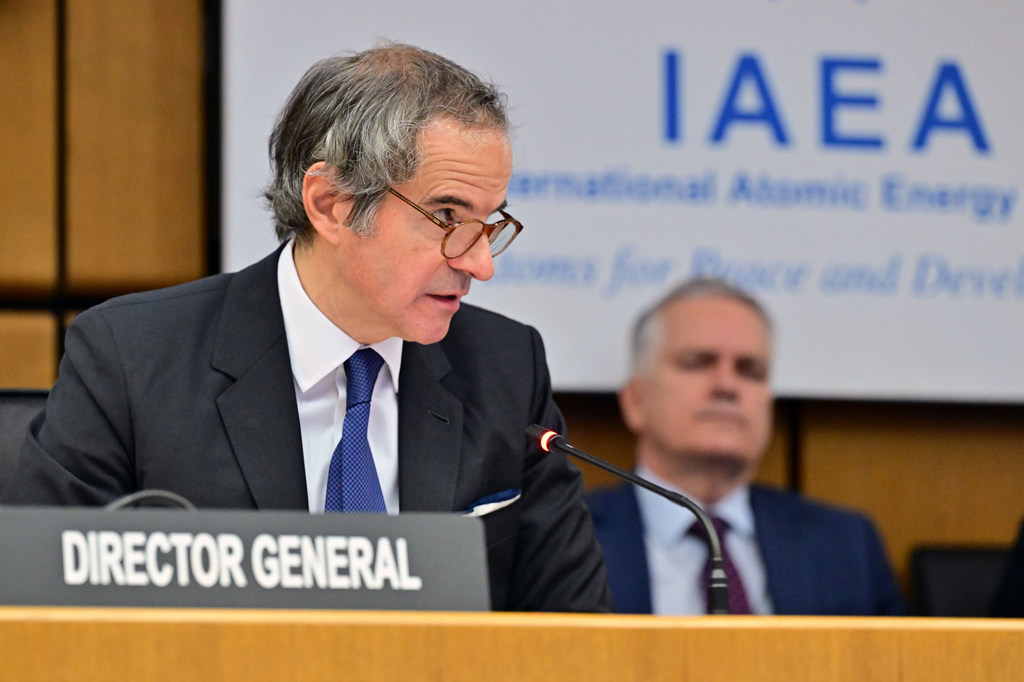 IAEA Director General Rafael Mariano Grossi delivers remarks on the military action launched by Israel which includes attacks on nuclear facilities in Iran. IAEA Director General Rafael Mariano Grossi delivers remarks on the military action launched by Israel which includes attacks on nuclear facilities in Iran.