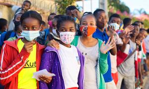 Students attend an event after school in Madagascar. (file)