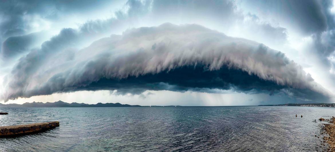 A shelf cloud in Zadar, Croatia.