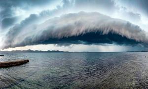 A shelf cloud in Zadar, Croatia.