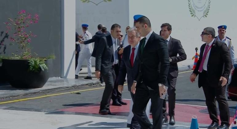 من شرم الشيخ، الأمين العام يرحب باستمرار وقف إطلاق النار في غزة