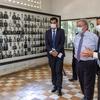 UN Secretary-General António Guterres views a wall of photographs of prisoners of the Khmer Rouge regime in one of the rooms of Tuol Sleng Genocide Museum, the site of the infamous Security Prison S-21 in Phnom Penh, Cambodia.