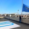 UNRWA flag-lowering ceremony at the UNRWA Lebanon Field Office in Beirut.