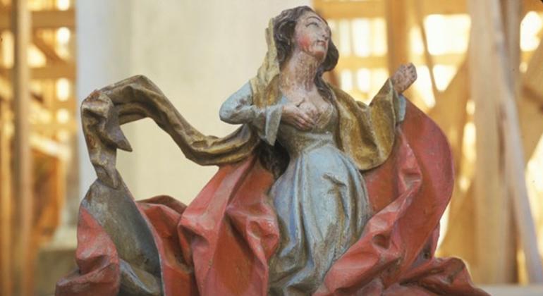 爱沙尼亚卡尔马教堂的16世纪祭坛画。