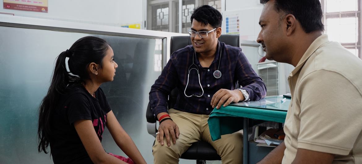 A girl is treated for diabetes at Jashpur district hospital in India. A girl is treated for diabetes at Jashpur district hospital in India.