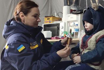 Лагерь перемещенных лиц, Украина, март 2022 г. 