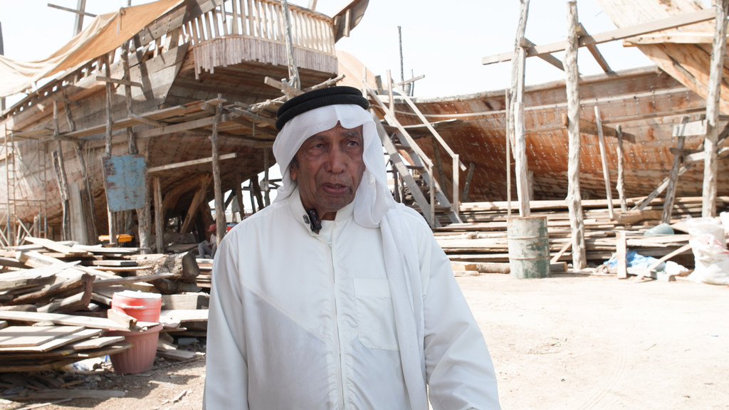 Abdulla, a designer of wooden ships and boats for over 35 years.