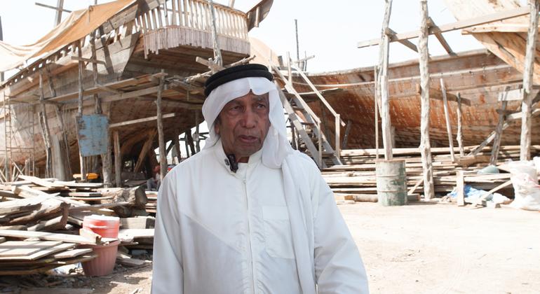 Abdullah has 35 years of experience in building wooden ships and boats. Abdullah has 35 years of experience in building wooden ships and boats.