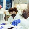 技术人员在赤道几内亚的一个研究实验室进行开展病毒研究。（资料图片）