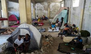 Thousands been driven from their homes in the Haitian capital Port-au-Prince.