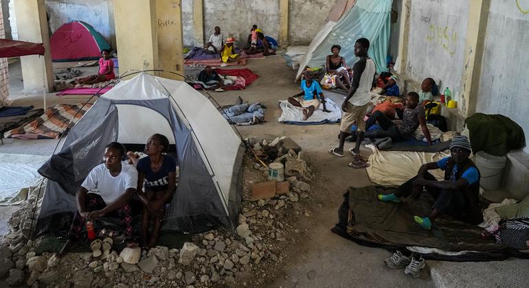 Thousands been driven from their homes in the Haitian capital Port-au-Prince.