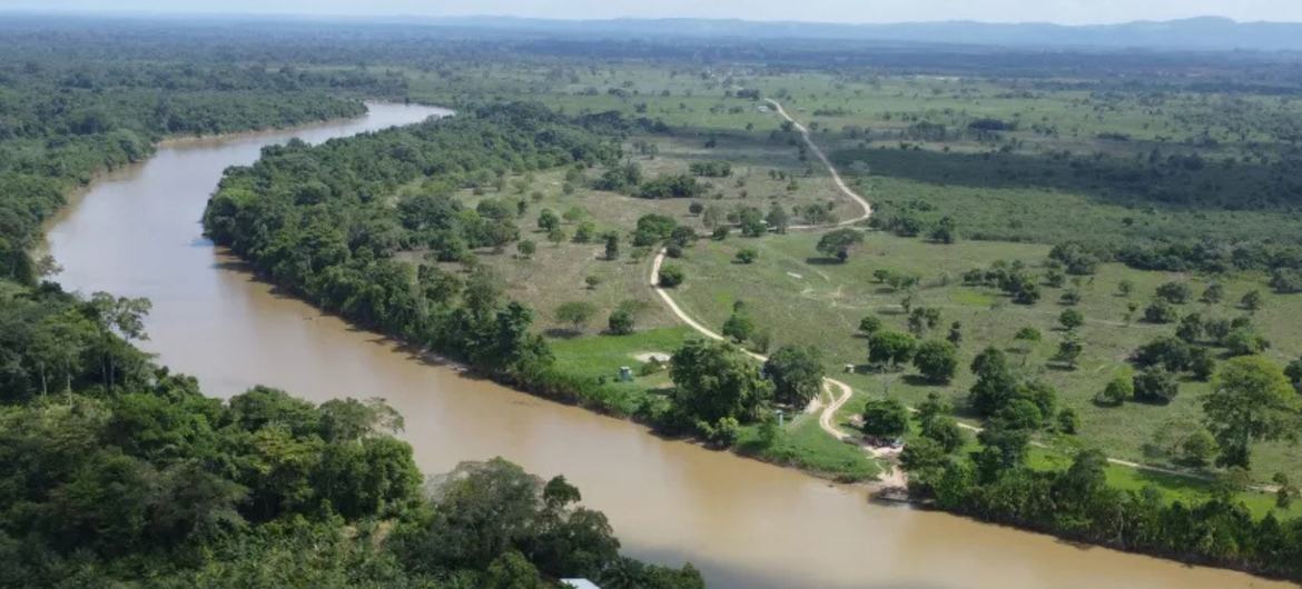 Imagem aérea da região de Catatumbo da Colômbia.