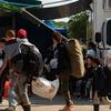 Displaced people from Catatumbo arrive at General Santander Stadium in Cúcuta.