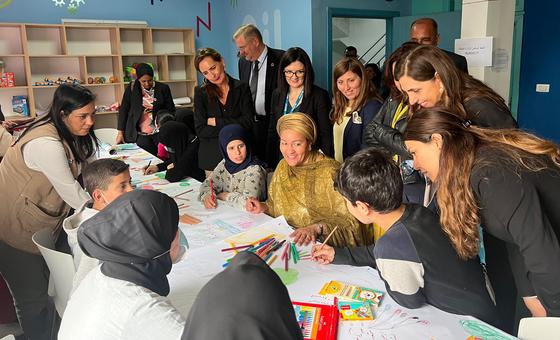 In Lebanon, UN deputy chief explores first-hand, challenges facing children and persons with special needs